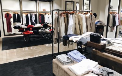 Retail clothing shop minimalistic interior